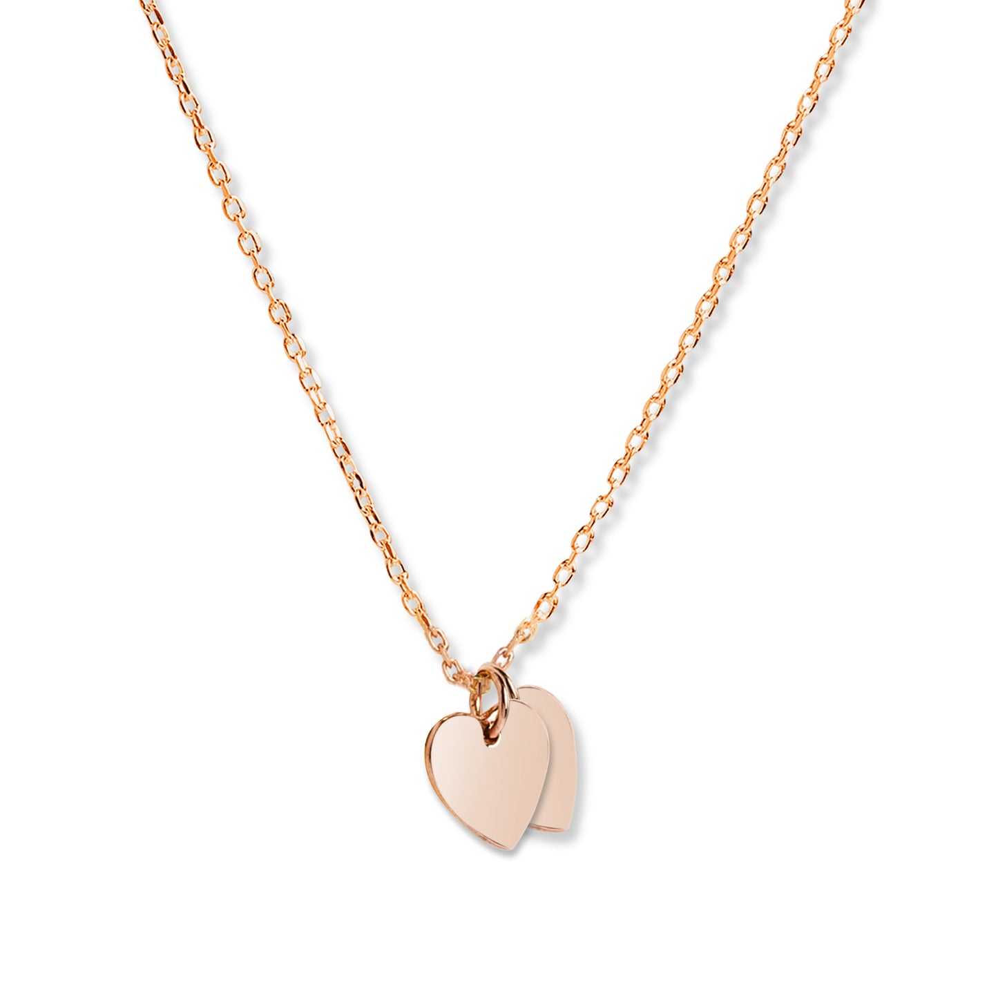 Personalized Eternal Initial Dual Heart Pendant