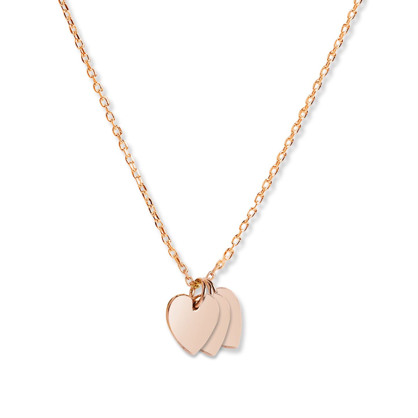 Personalized Eternal Initial Triple Heart Pendant