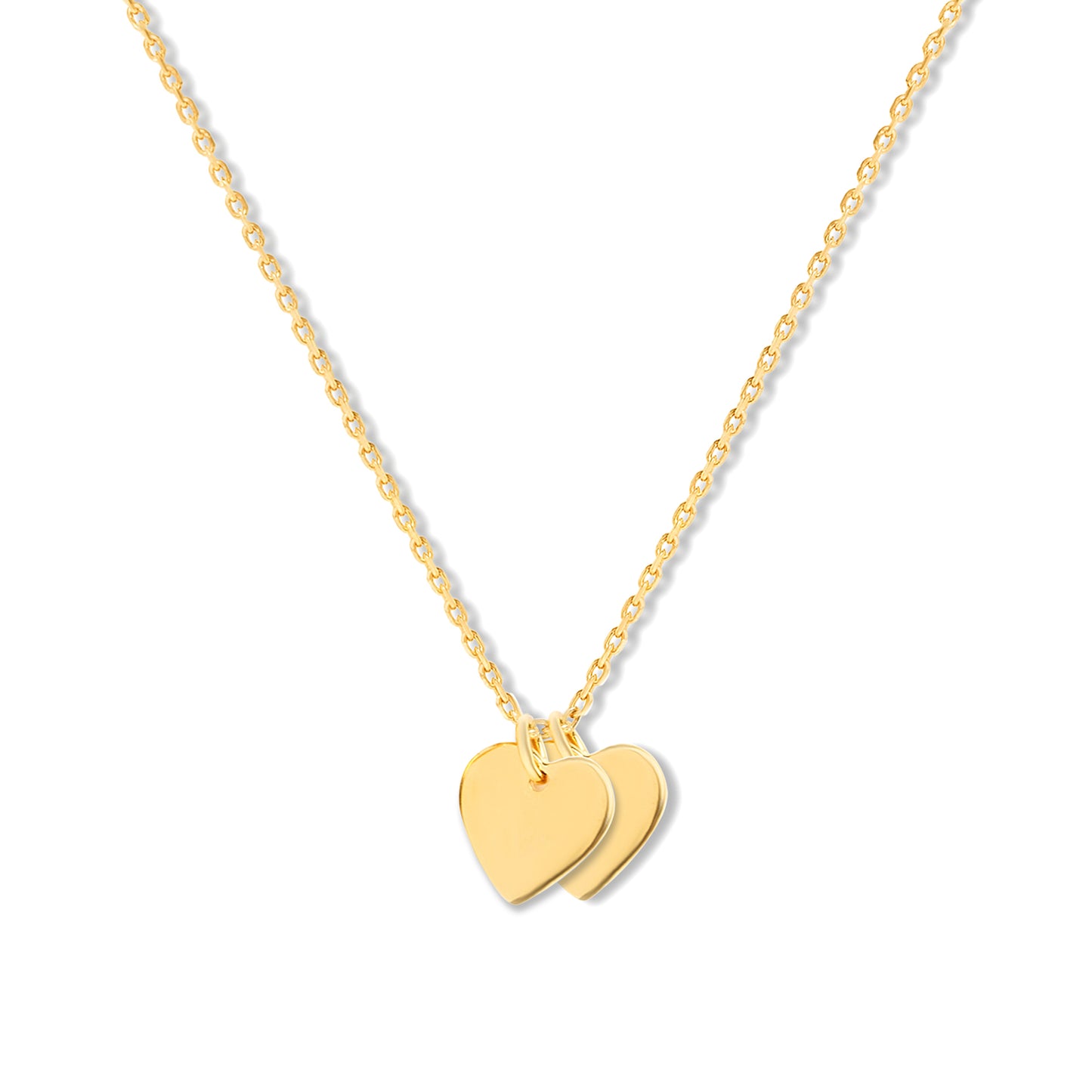 Personalized Eternal Initial Dual Heart Pendant