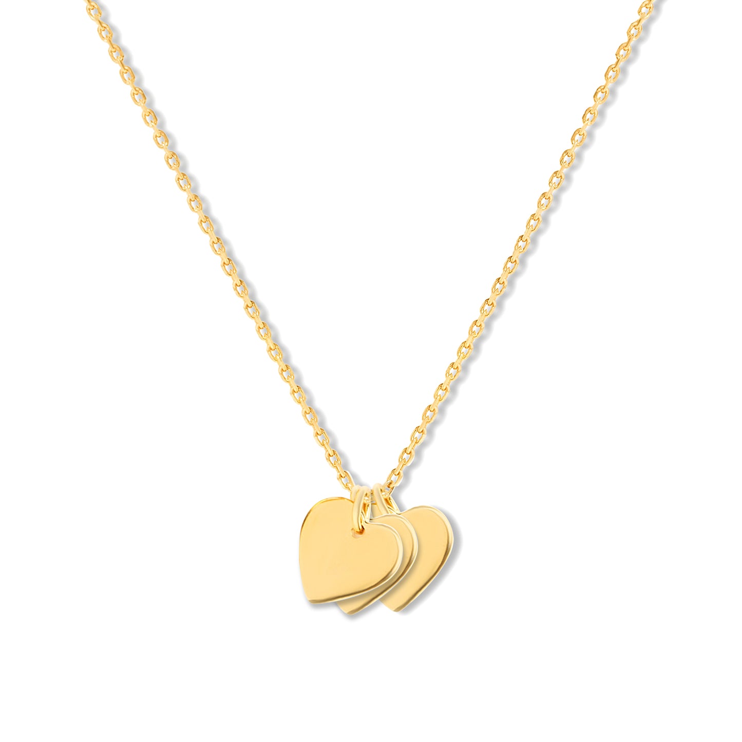 Personalized Eternal Initial Triple Heart Pendant