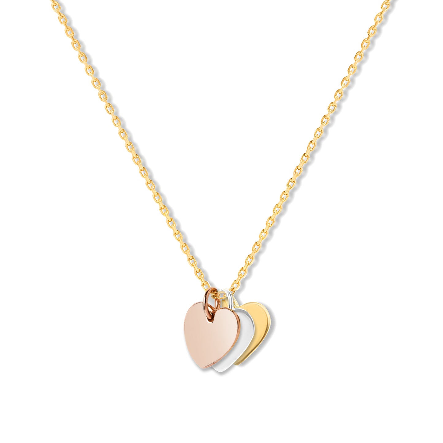 Personalized Eternal Initial Mixed Metal Heart Pendant