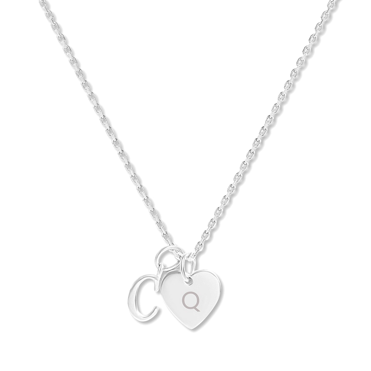 Personalized Eternal Heart Name and Initial Pendant