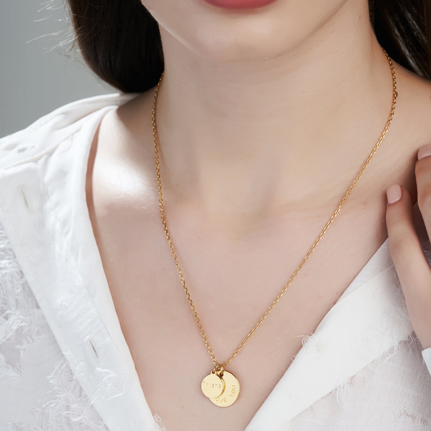 Personalized Eternal Name & Initial Circle Pendant