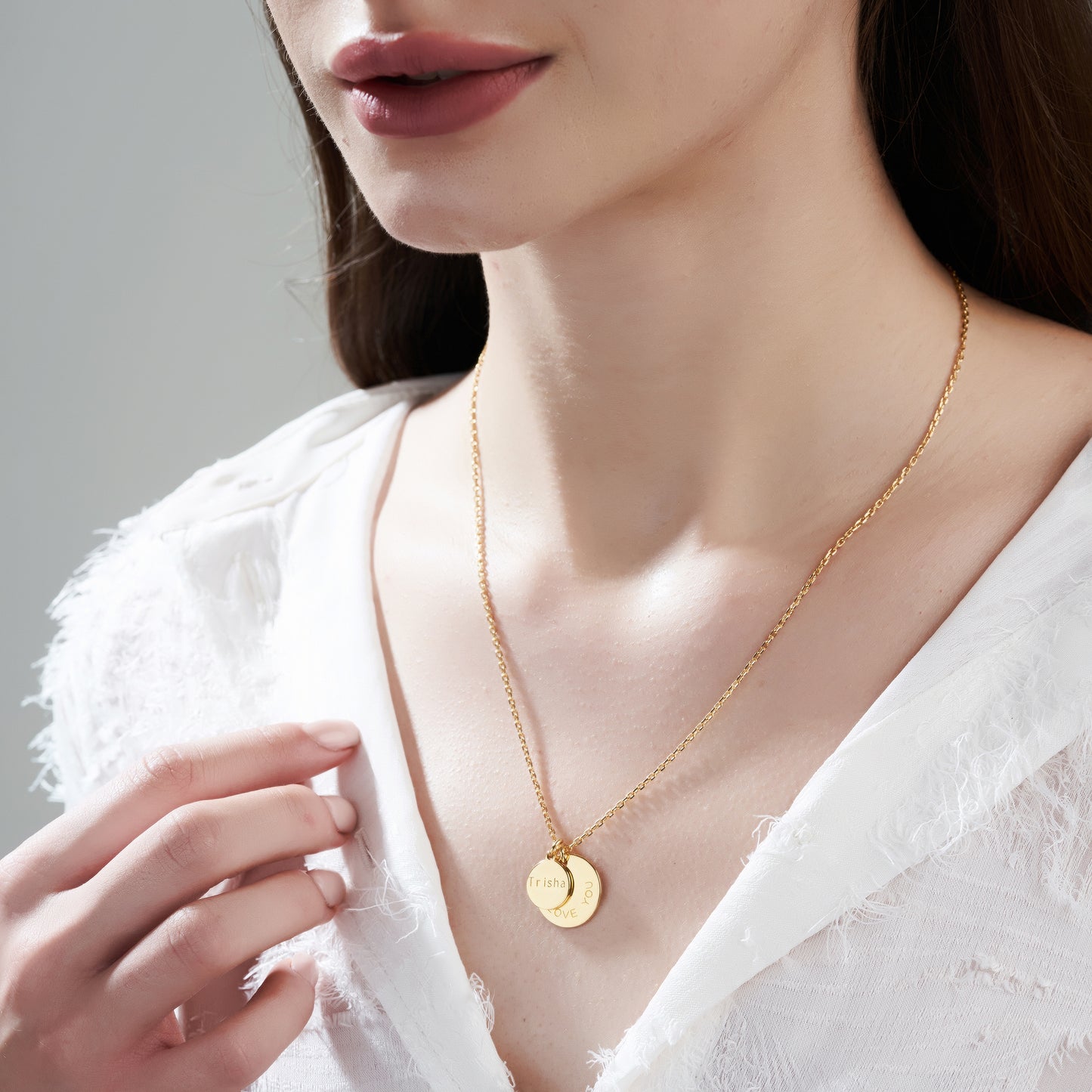 Personalized Eternal Name & Initial Circle Pendant