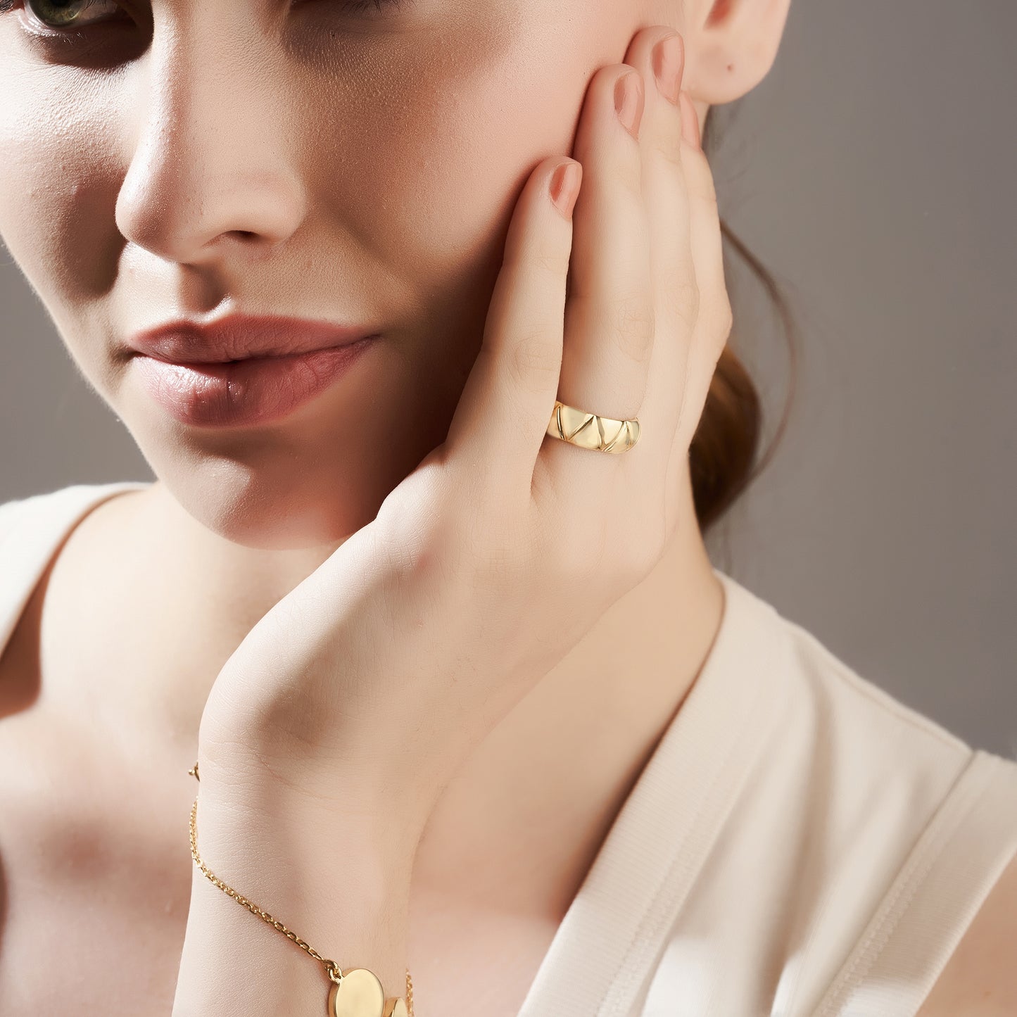 Gold Plate Accent Ring