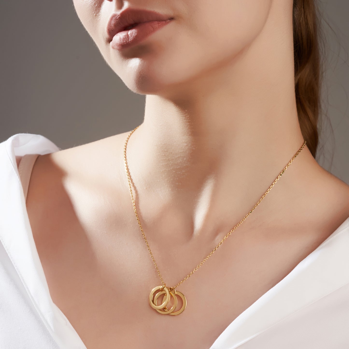 Personalized Triple Ring of Love Pendant