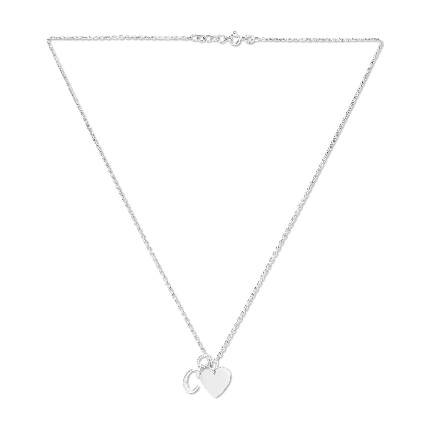 Personalized Eternal Heart Name and Initial Pendant