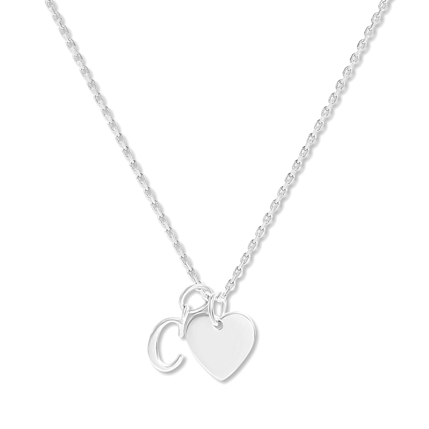Personalized Eternal Heart Name and Initial Pendant