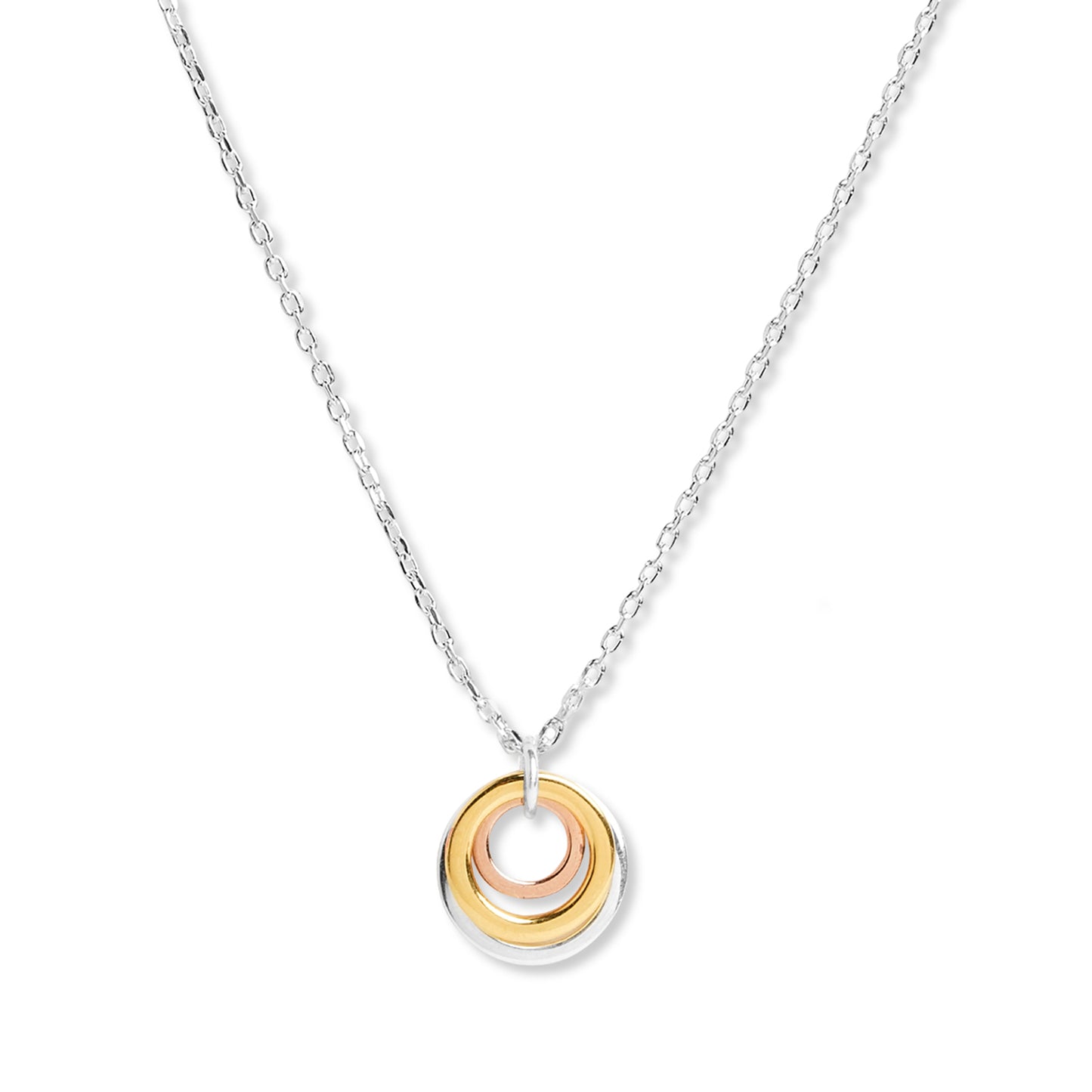 Family Circle Pendant - Mixed Metal