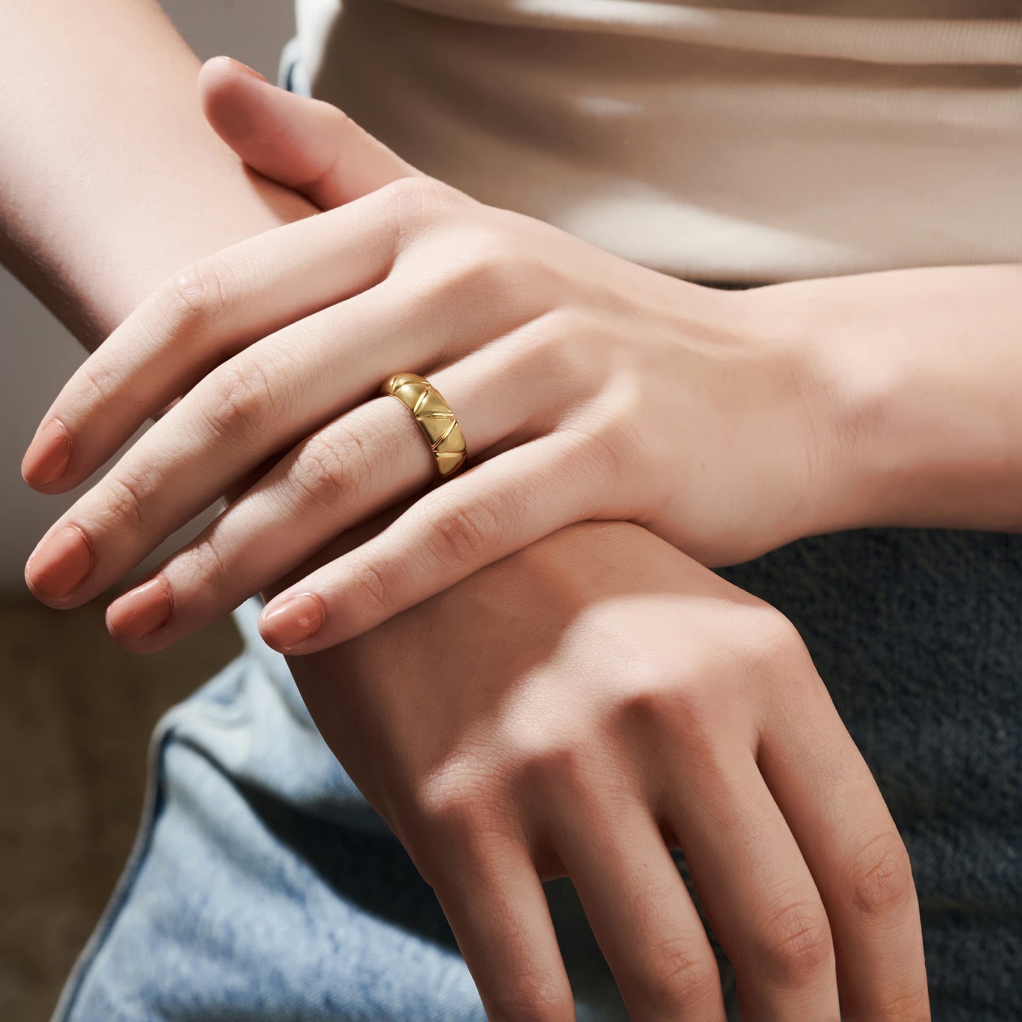 Gold Plate Accent Ring