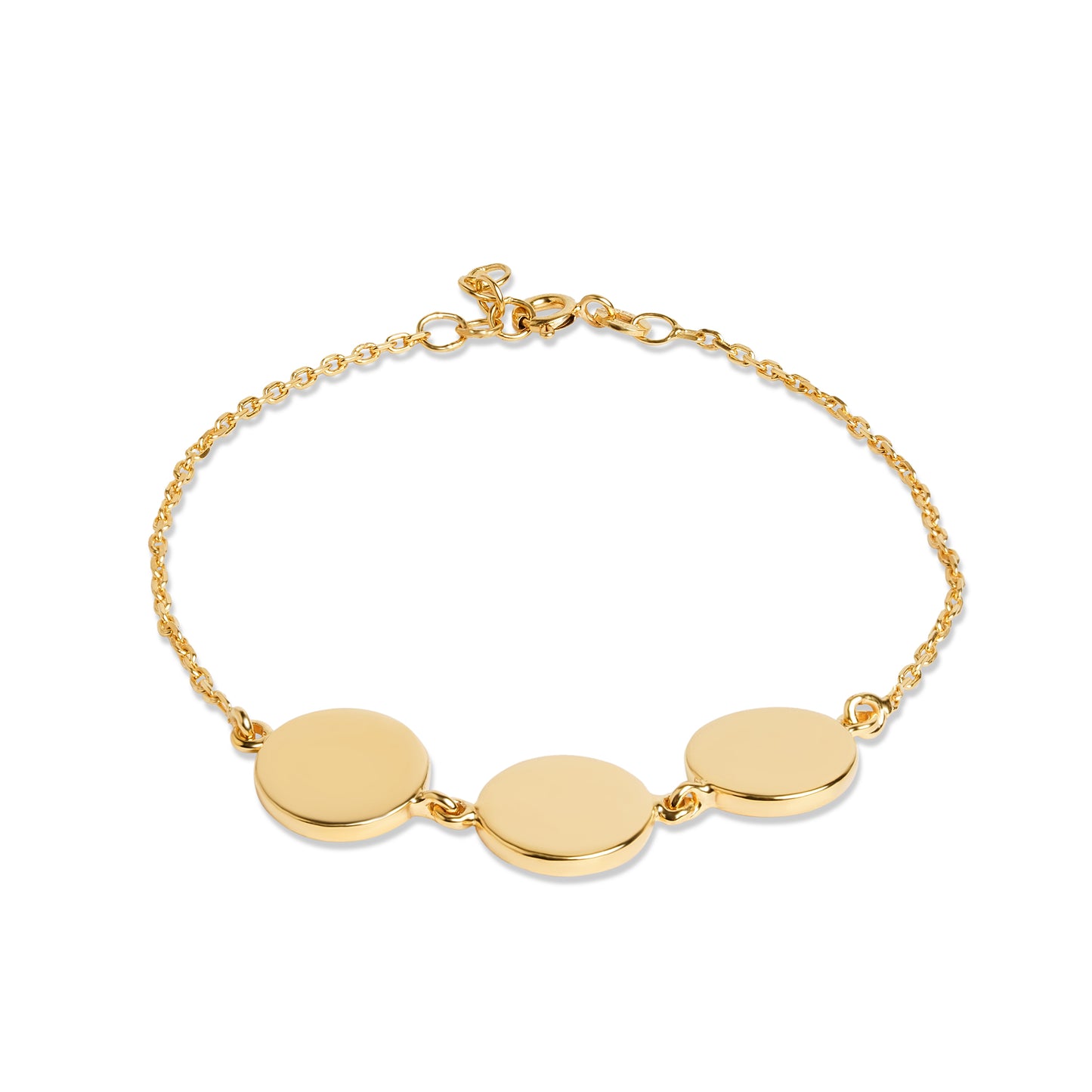Personalized Eternal Triple Initial Circle Bracelet