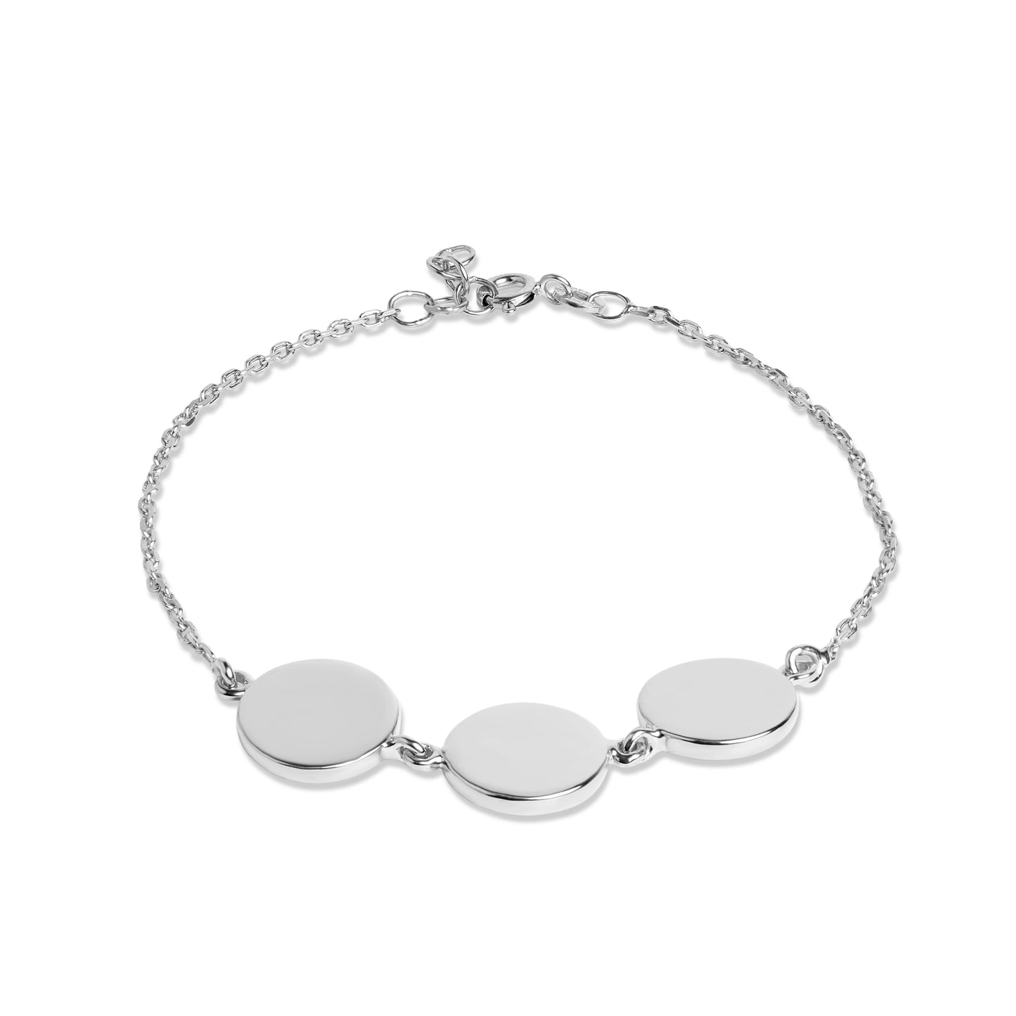 Personalized Eternal Triple Initial Circle Bracelet