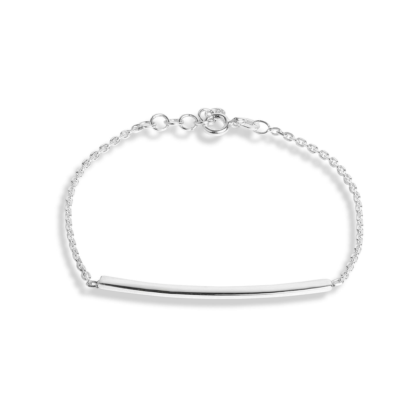 Personalized Curved Bar Bracelet