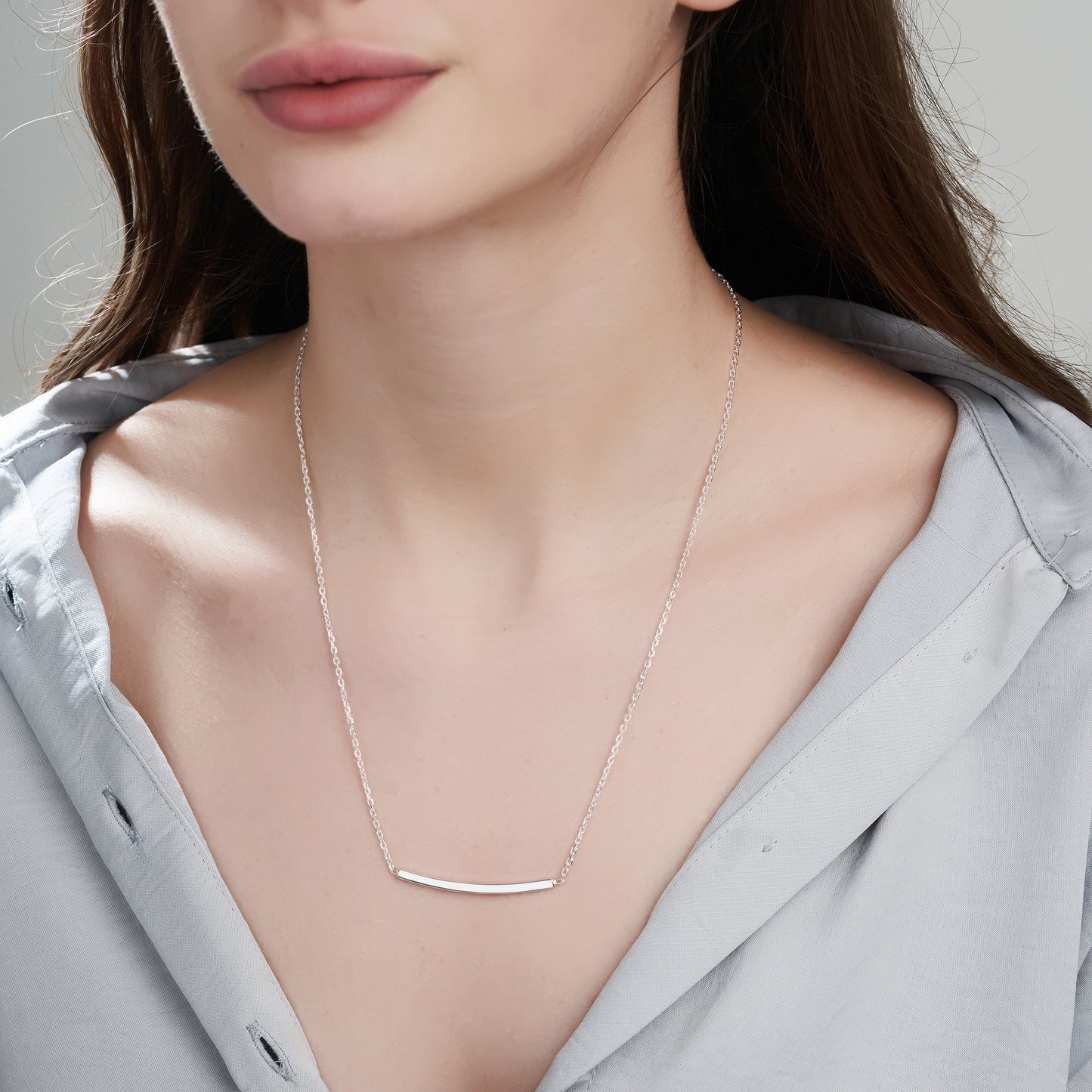 Personalized Curved Bar Pendant & Bracelet Set