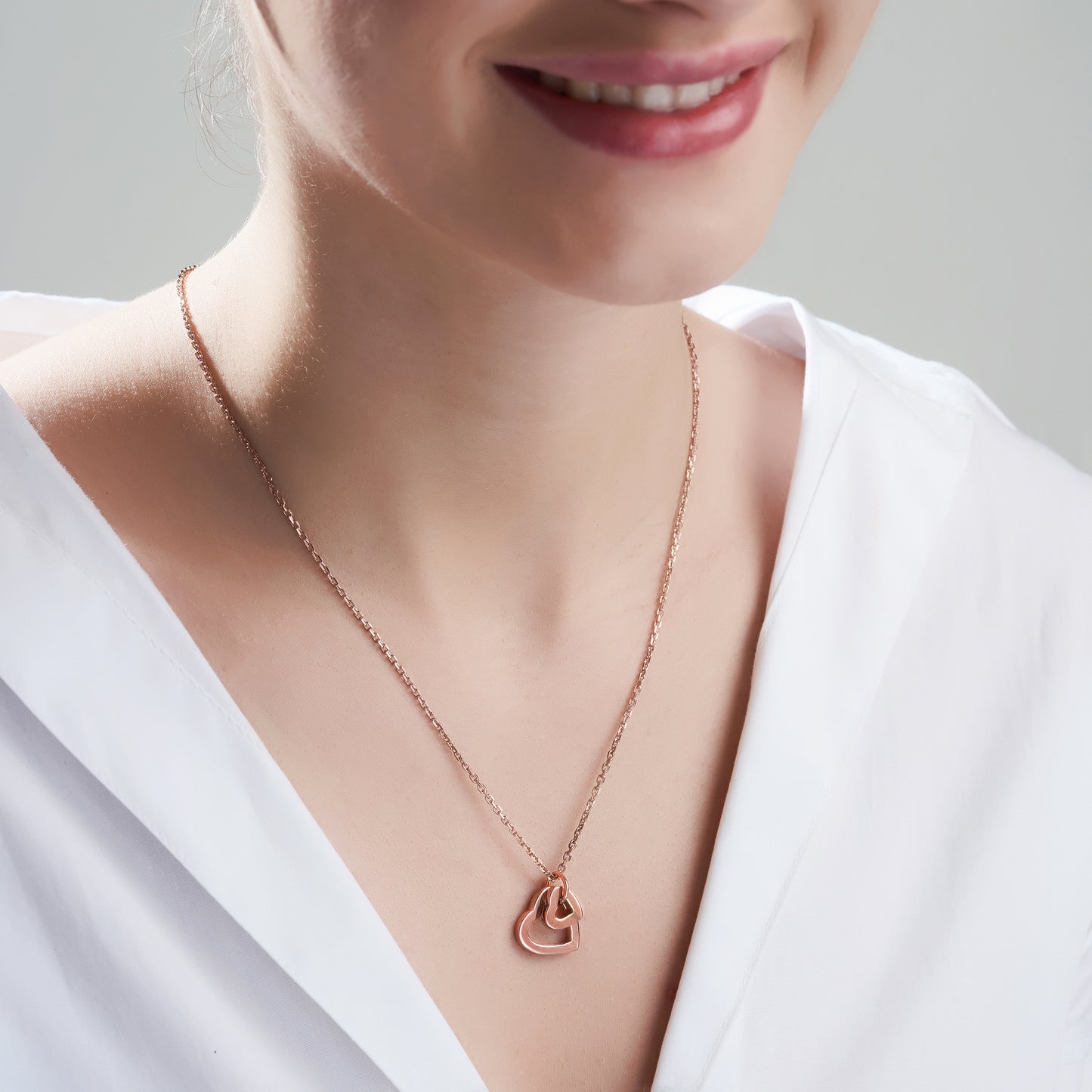 Love in Bloom Dual Heart Ring Pendant