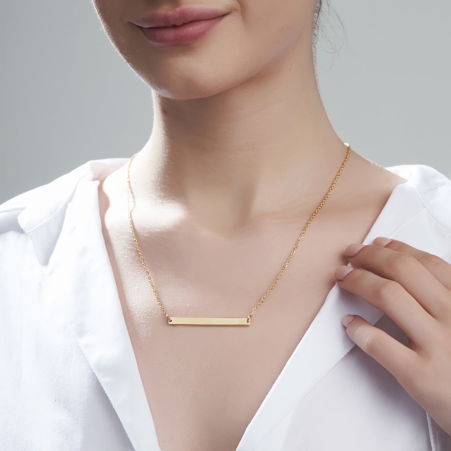 Personalized Bar of Strength Pendant and Bracelet Set