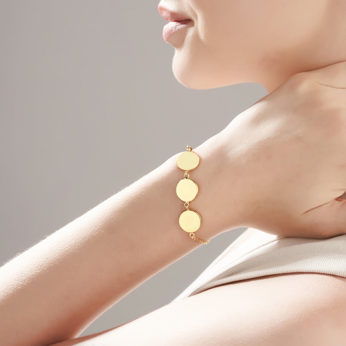 Personalized Eternal Triple Initial Circle Bracelet