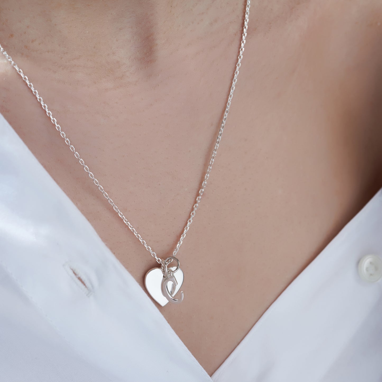 Personalized Eternal Heart Name and Initial Pendant