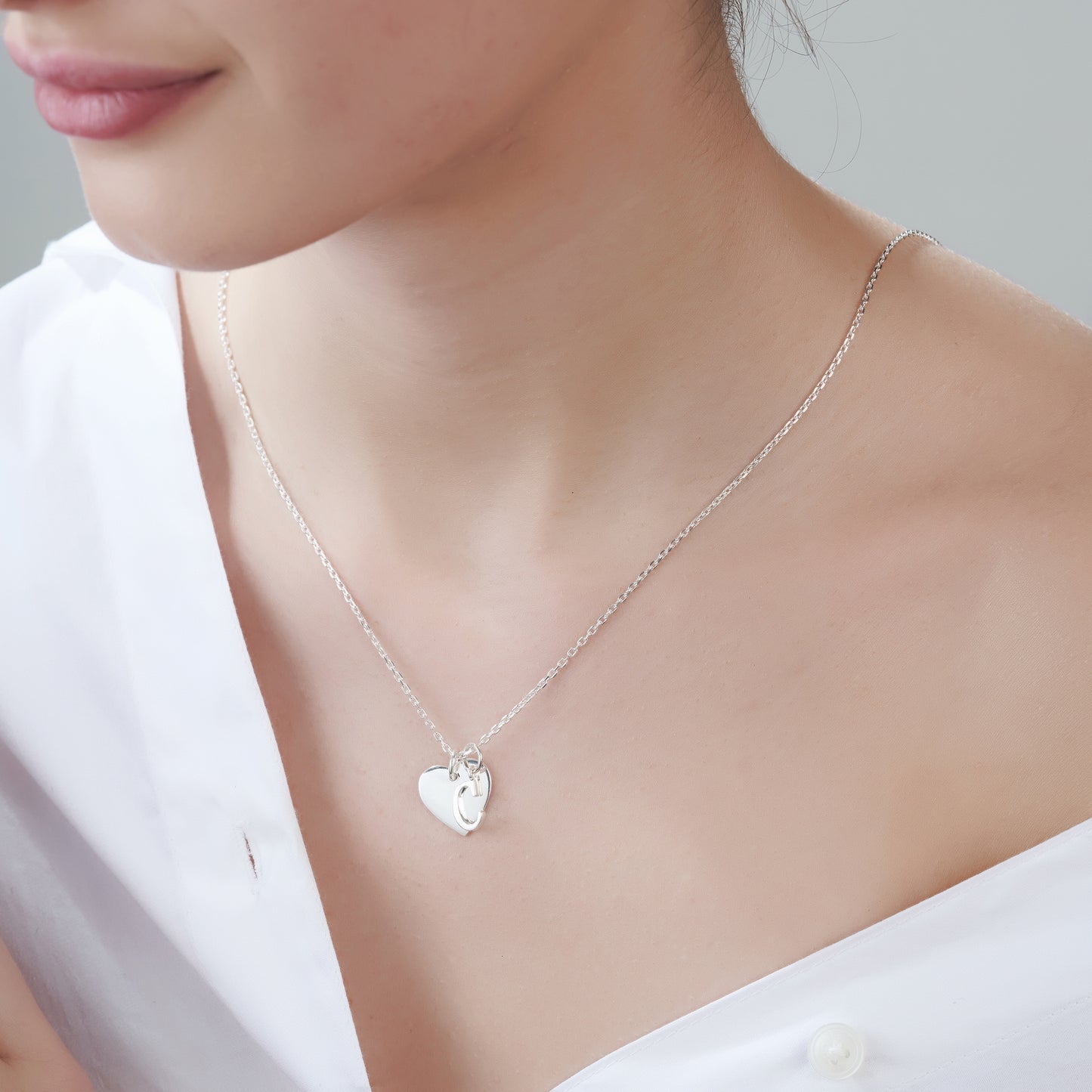 Personalized Eternal Heart Name and Initial Pendant