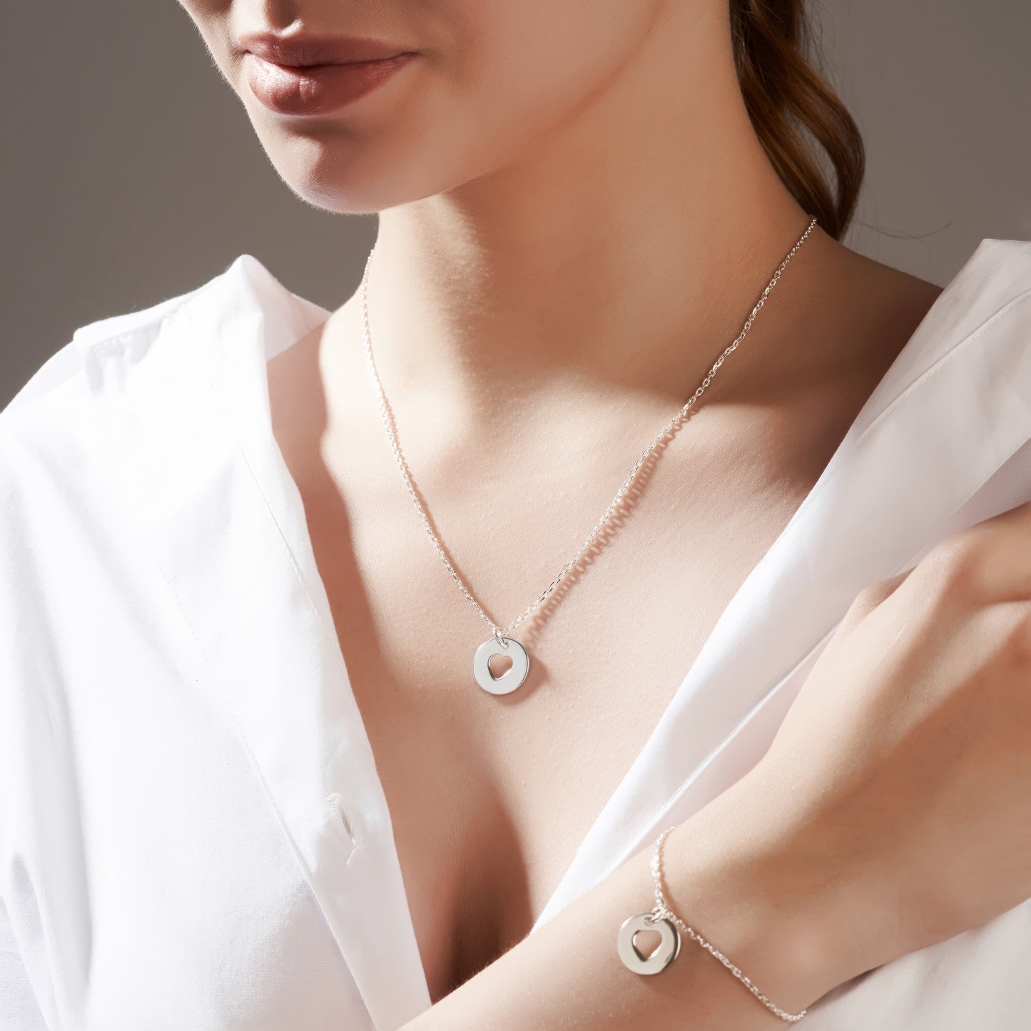 Personalized Captured Love Pendant & Bracelet Set