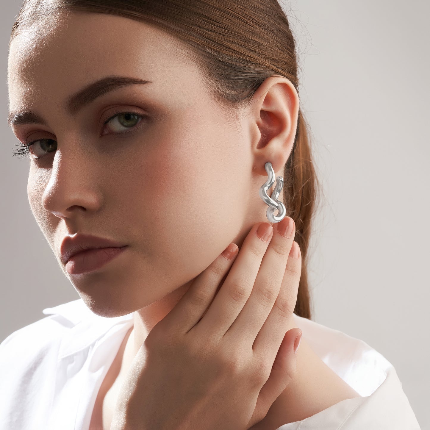 Silver Curves of Life Earings