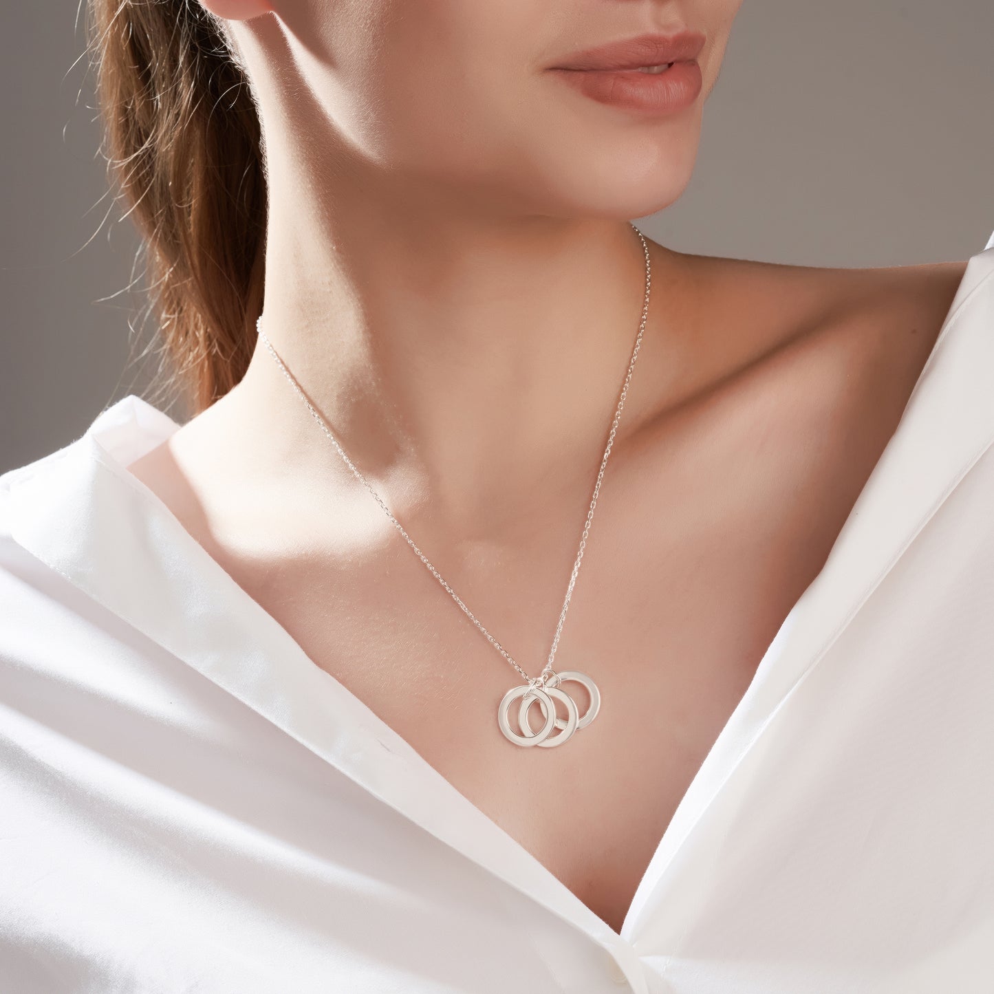 Personalized Triple Ring of Love Pendant