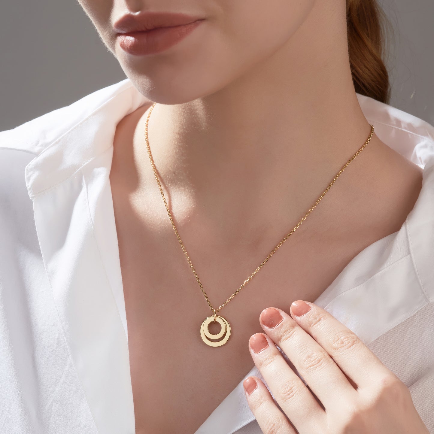 Personalized Dual Eternal Ring of Love Pendant
