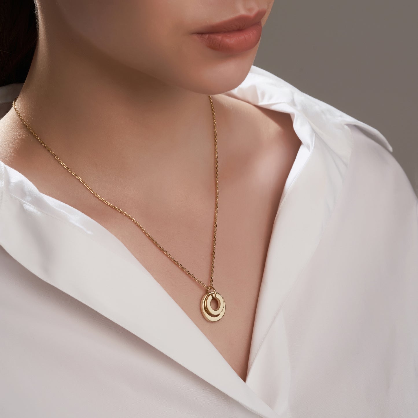 Personalized Dual Eternal Ring of Love Pendant