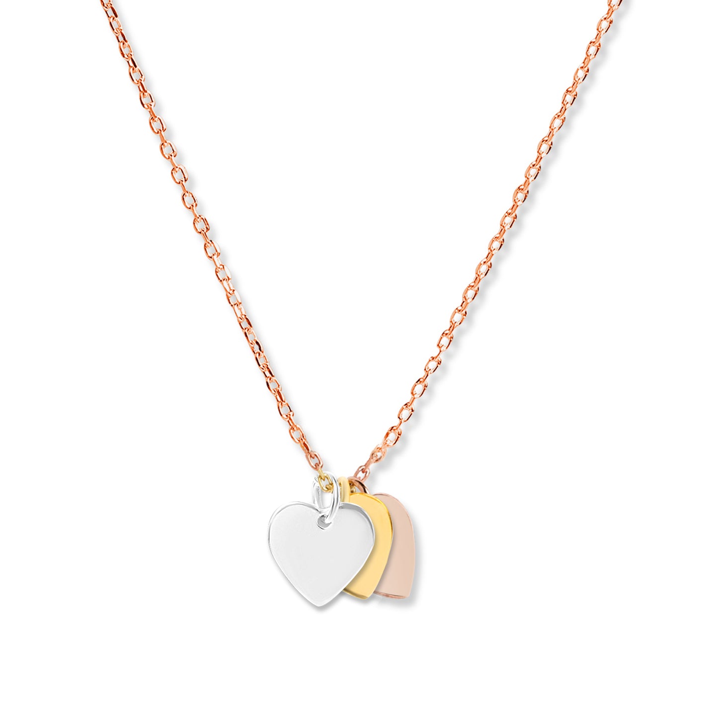 Personalized Eternal Initial Mixed Metal Heart Pendant