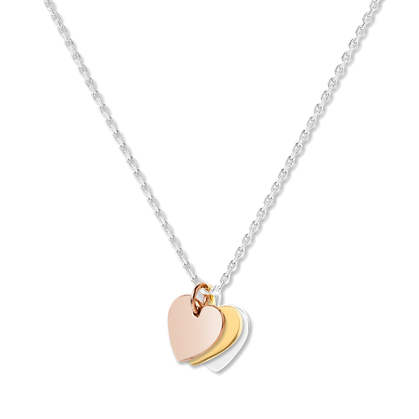 Personalized Eternal Initial Mixed Metal Heart Pendant