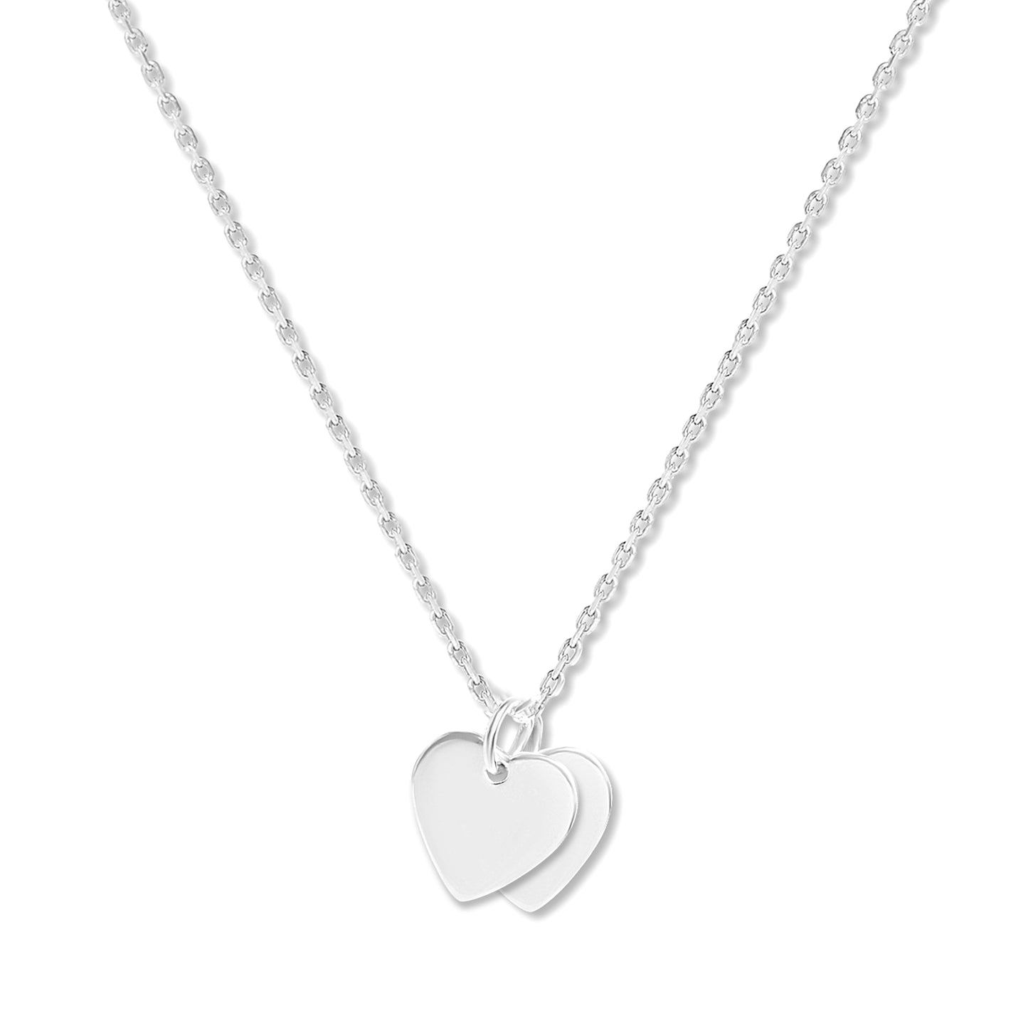 Personalized Eternal Initial Dual Heart Pendant