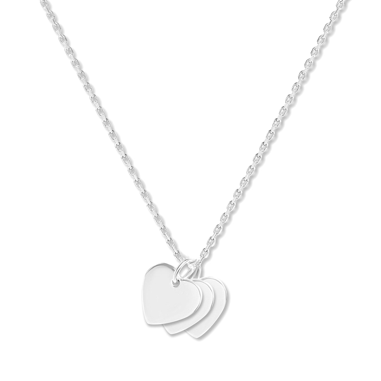 Personalized Eternal Initial Triple Heart Pendant