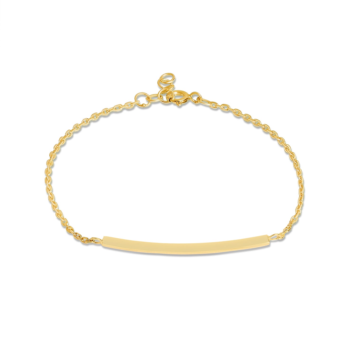 Personalized Curved Bar Bracelet