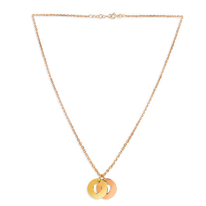 Dual Mixed Gold Captured Love Pendant