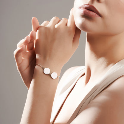 Personalized Eternal Dual Initial Circle Bracelet
