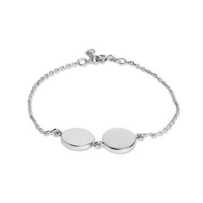 Personalized Eternal Dual Initial Circle Bracelet