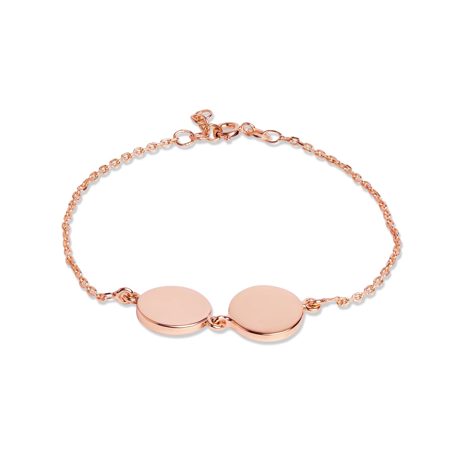 Personalized Eternal Dual Initial Circle Bracelet