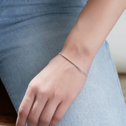 Personalized Curved Bar Bracelet