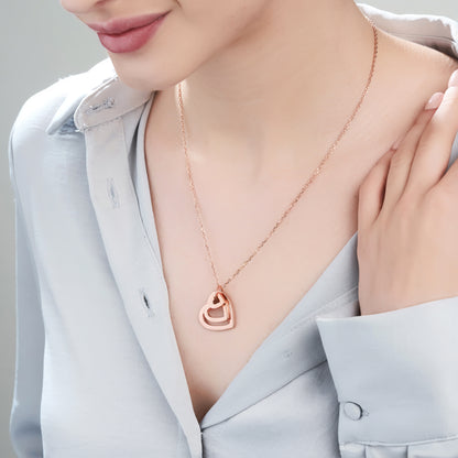 Love in Bloom Triple Heart Ring Pendant