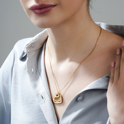 Love in Bloom Triple Heart Ring Pendant