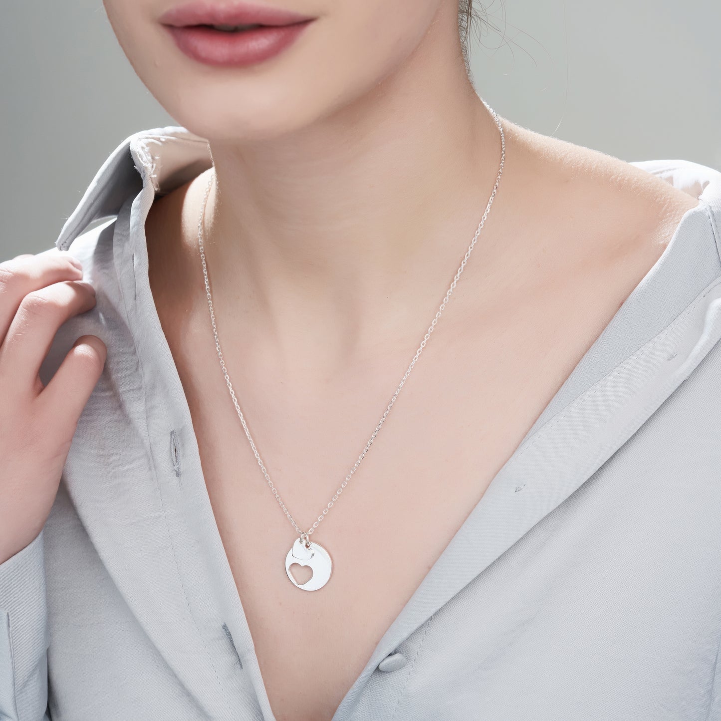 Personalized Couples' Heart Puzzle Pendant