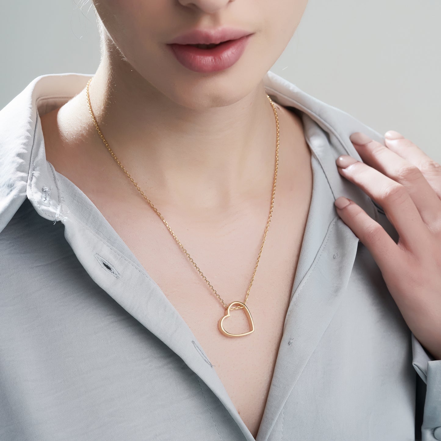 Personalized Open Heart Pendant