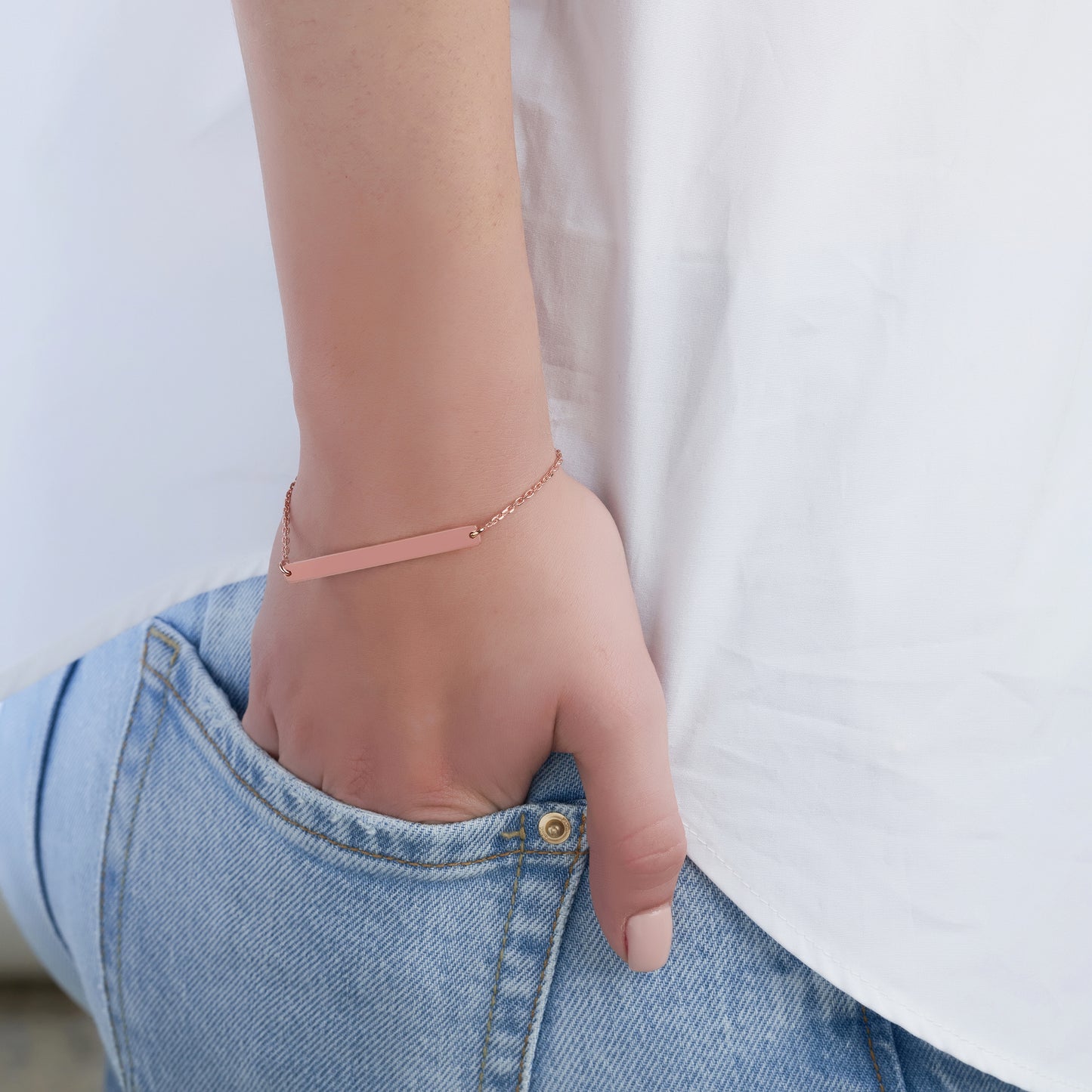 Personalized Bar of Strength Bracelet