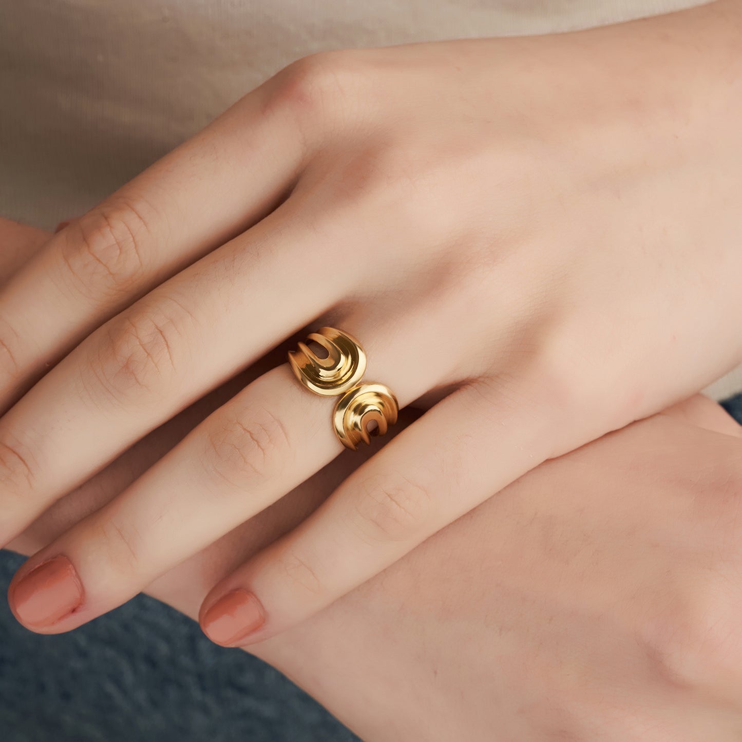 Gold Plate Huggy Ring