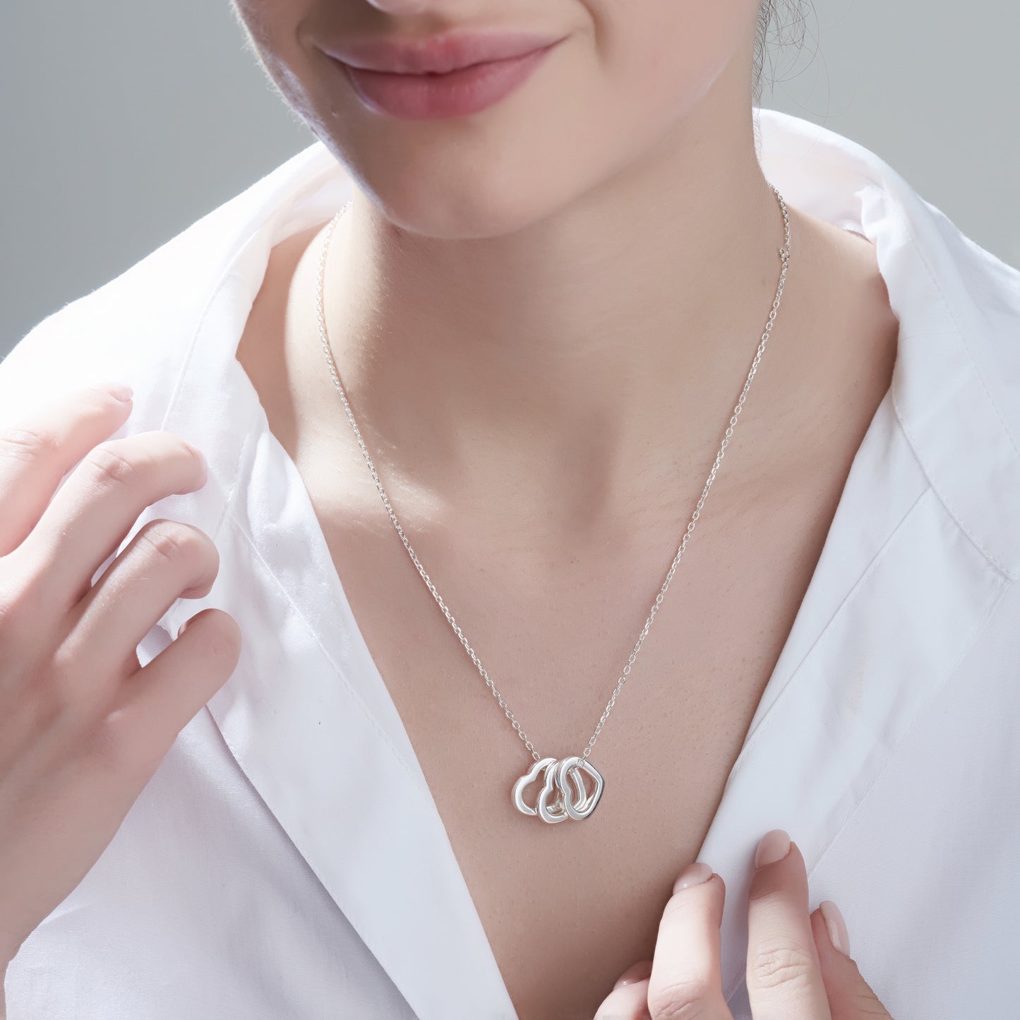Love in Bloom Triple Heart Ring Pendant