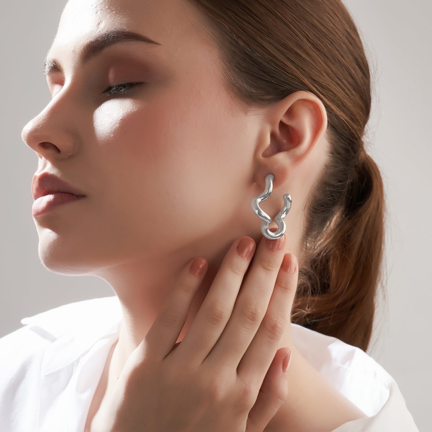 Silver Curves of Life Earings