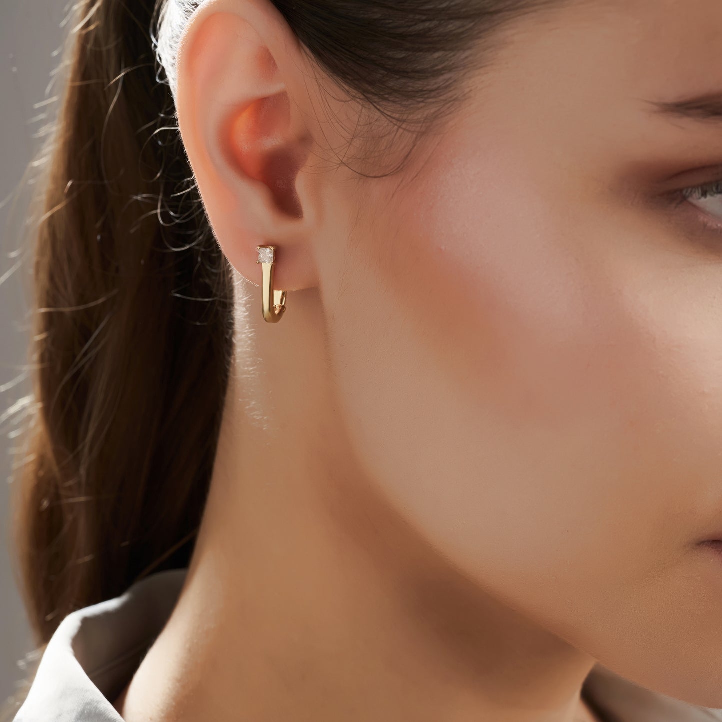 Silver Diamond of Love Earrings