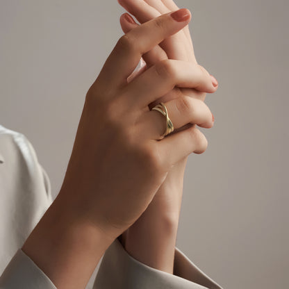 Gold Plate Cords of Life Ring