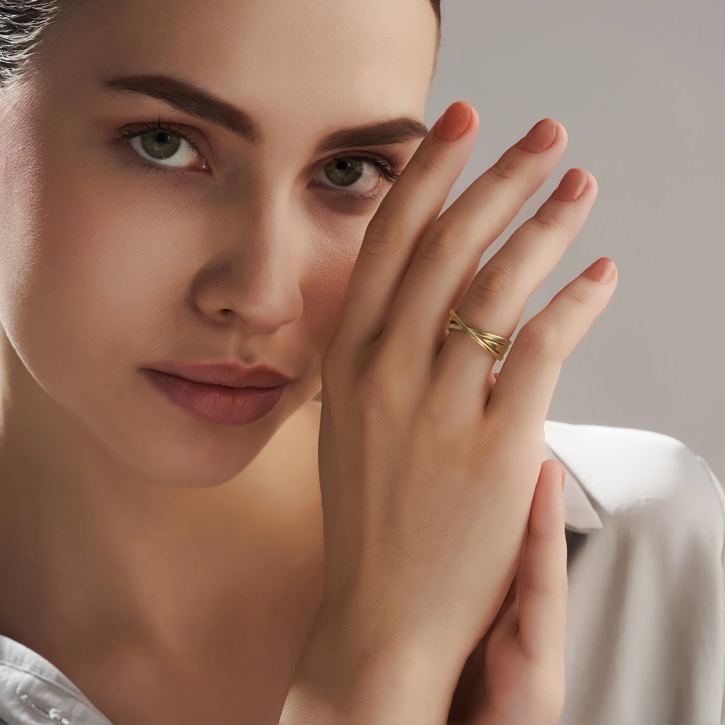 Gold Plate Cords of Life Ring
