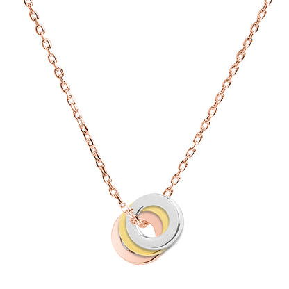 Triple Ring of Peace Mixed Metal Pendant